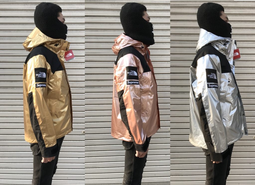 supreme north face gold