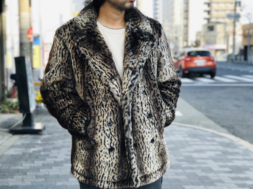 supreme schott leopard ファーコート ジャケット/アウター ピーコート