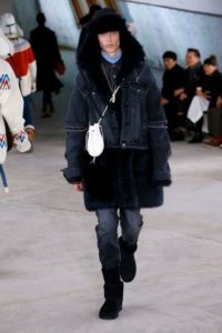 sacai 18AW デニムファーコート-